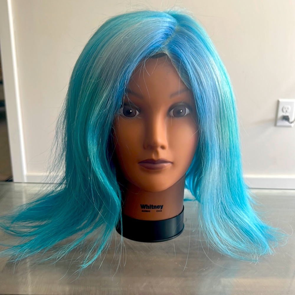 Blue Lace Front Human Hair Wig